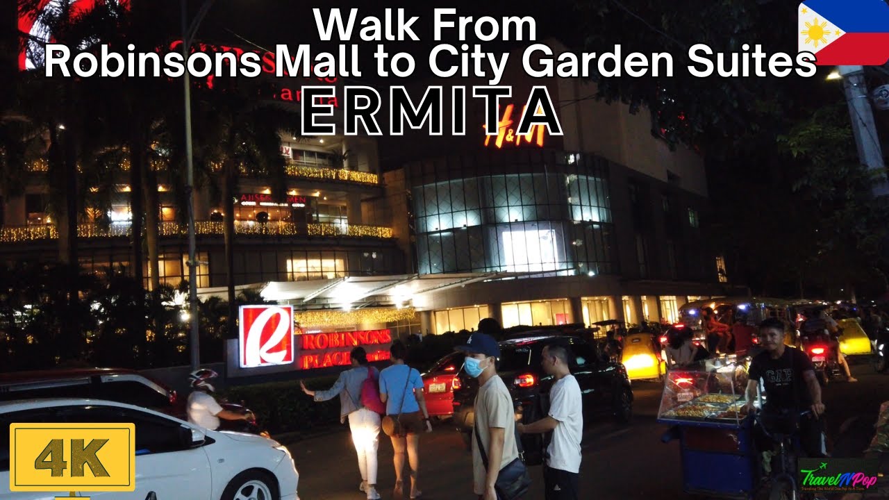 🇵🇭 Ermita [4K]: Walking from Robinsons Mall to City Garden Suites
