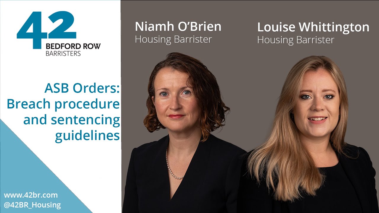 ASB Injunctions: Breach procedure and sentencing guidelines