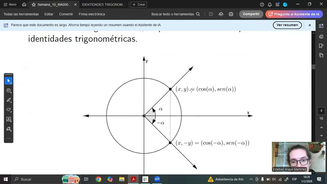 Identidades trigonométricas - MA0001 - Precalculo UCR