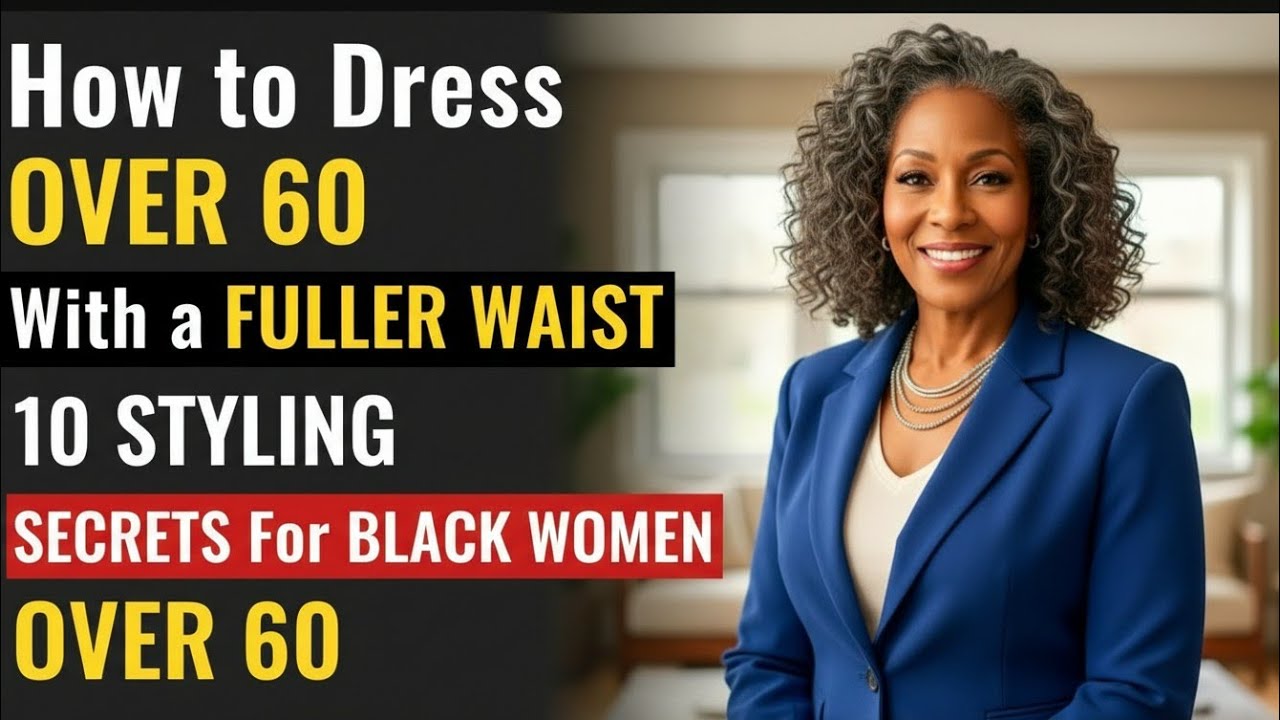 HOW TO DRESS OVER 60 WITH A FULLER WAIST | 10 STYLING SECRETS FOR BLACK WOMEN OVER 60