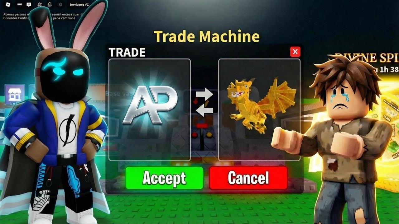 INVADI UMA LIVE DO TIK TOK PRA FAZER TRADE NO ROUBE UM BRAINROT! TRADE MACHINE