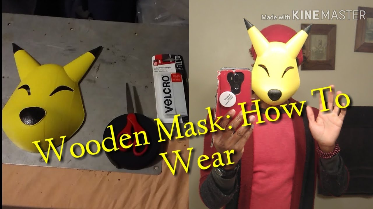How to wear a wooden mask | wearable mask tutorial