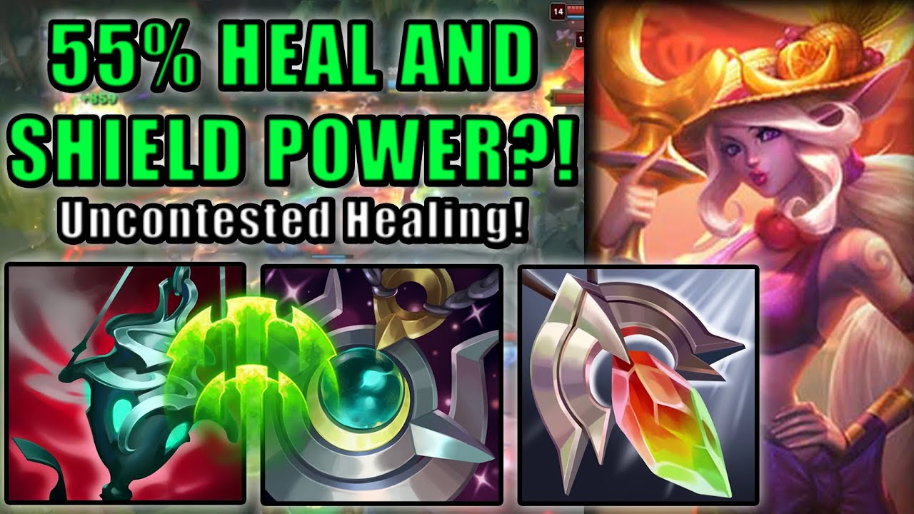 Soraka with 55% Heal and Shield Power?! BIG HEALS! | Emerald Support | Patch 13.24