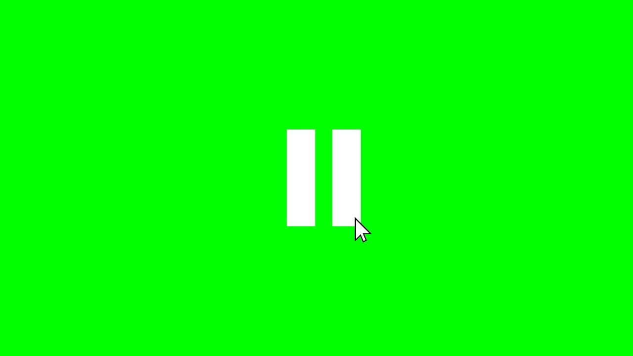 play and pause effect green screen animation ✨