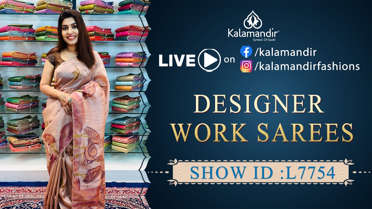 Exclusive Designer Work Sarees @ Flat Price | WhatsApp Number 9852 9852 99 | Kalamandir Sarees LIVE