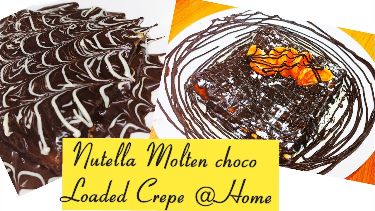 Nutella Molten Choco Loaded Crepe | dip n dip Style Nutella Molten Choco crepe