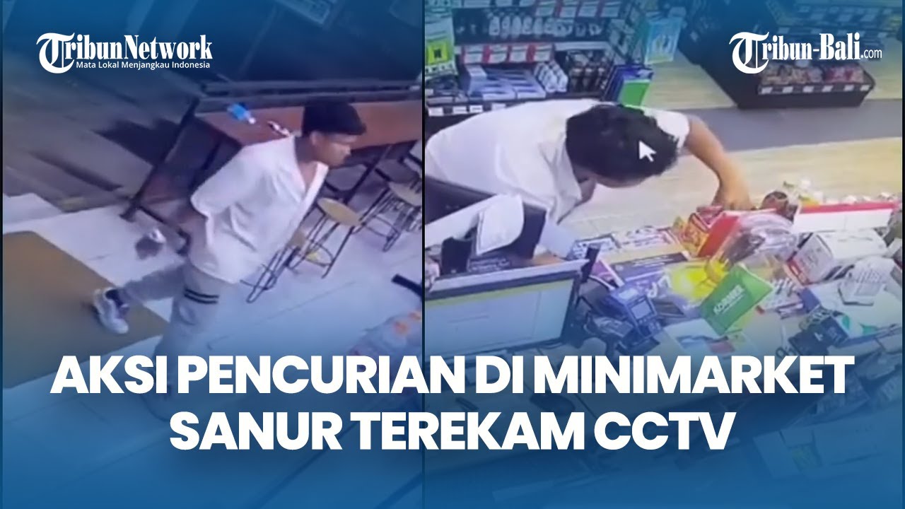 Aksi Pencurian di Minimarket Sanur Terekam CCTV, Pelaku Sembunyikan Barang di Celana