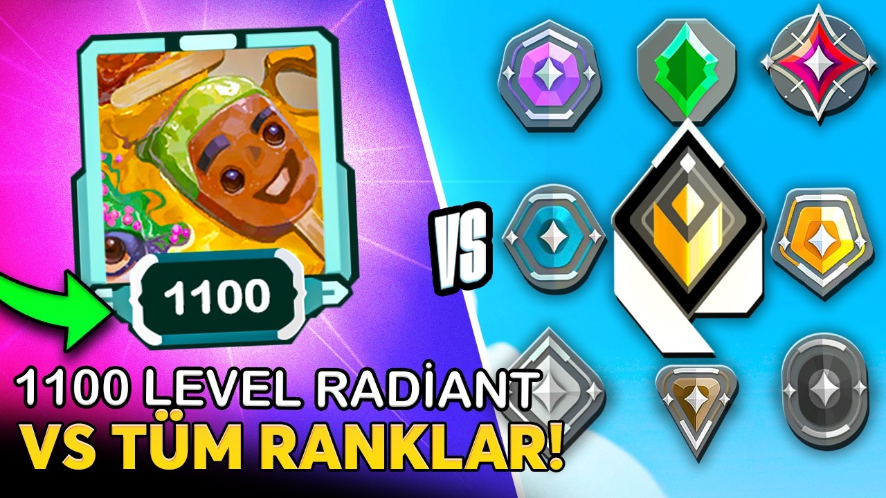 1130 LEVEL RADİANT vs TÜM RANKLAR! | Valorant