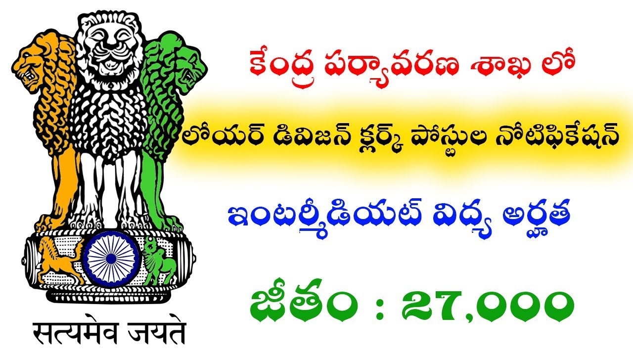 Central Tourism Department Lower Divisional Clerk Posts Notification 2019 || New Jobs Recruitment
