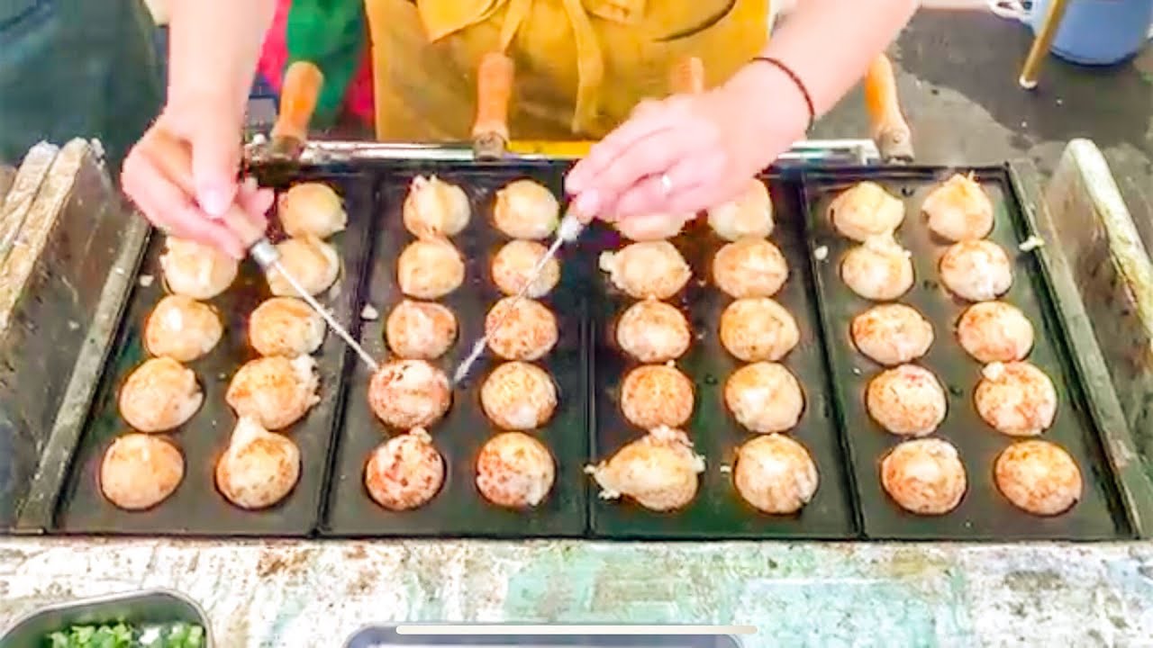 Street Food Japan: Takoyaki (no edit) たこ焼き