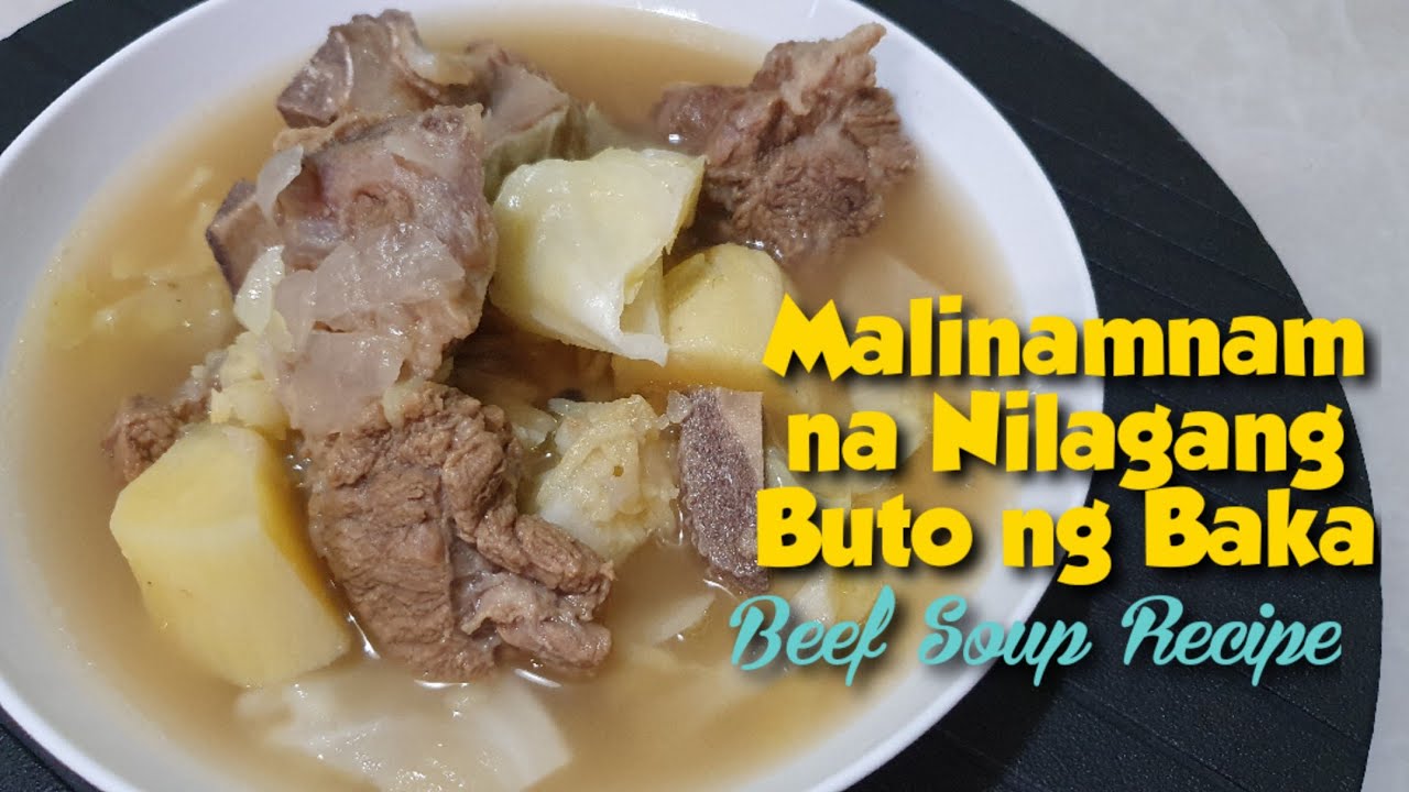 MALINAMNAM  NA NILAGANG BUTO BUTO NG BAKA ♧ BEEF SOUP RECIPE ♧ JnC KITCHEN