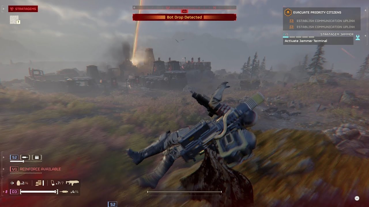 Helldivers II gameplay with no commentary