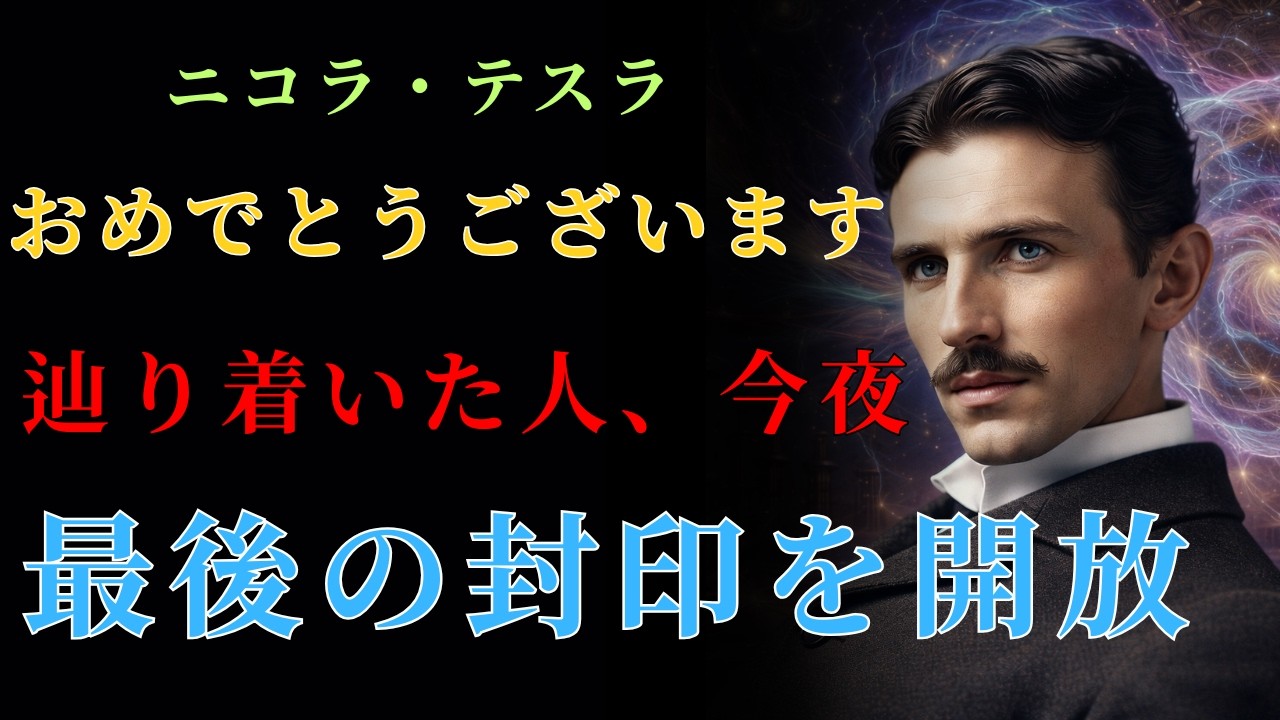 【ニコラ・テスラ】偶然ではない。あなたが今ここにいる理由…今夜すべてが解き放たれる｜369