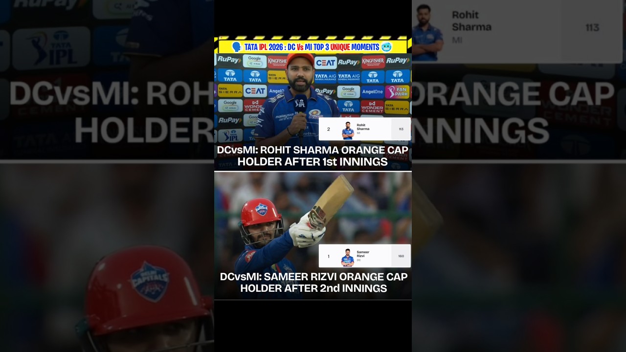 IPL 2026 - DC Vs MI Top 3 UNIQUE Moments 🥶