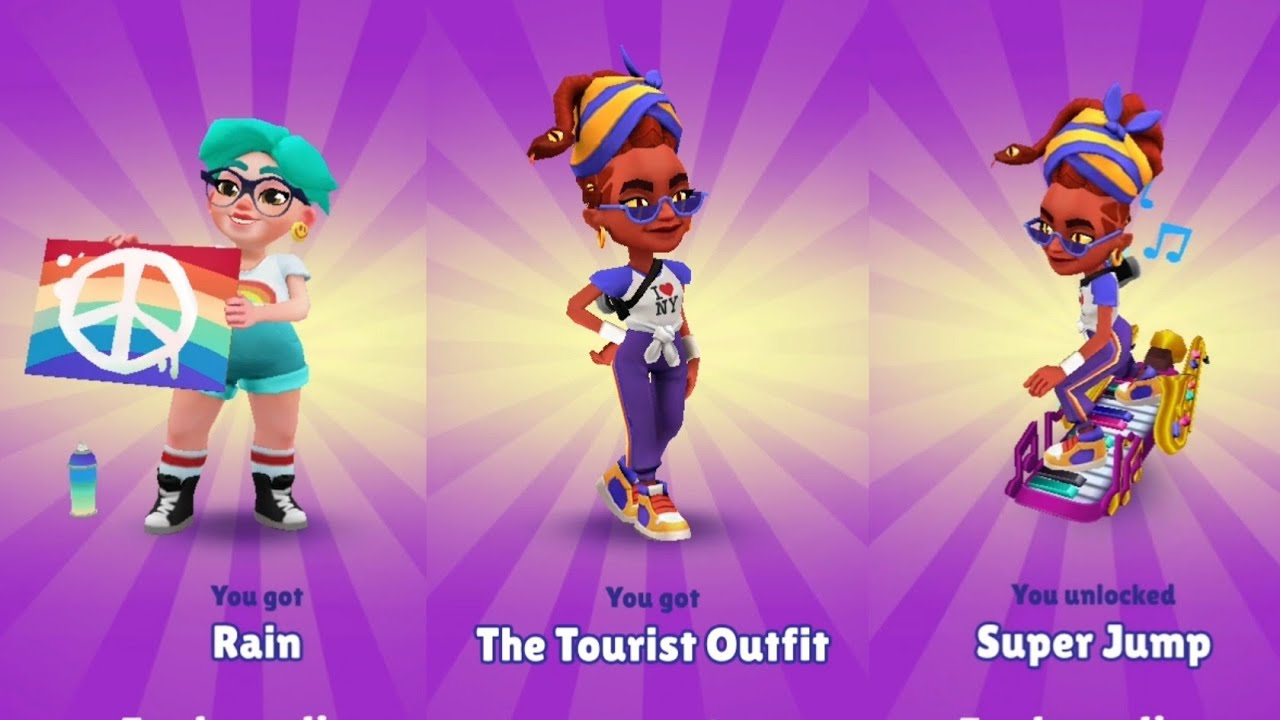 Unlocking Rain, Color Shift, Moira & Jazz Subway Surfers New York