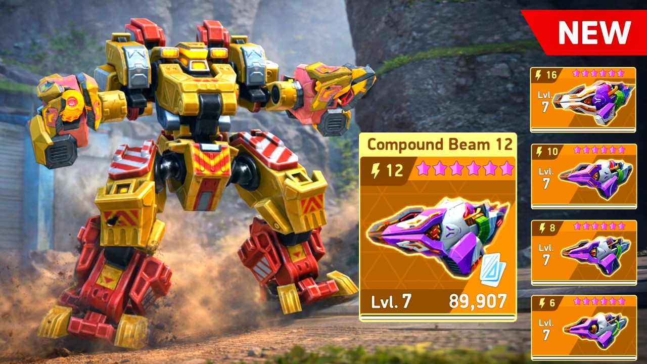New Mech CITADEL & New Weapon COMPOUND BEAM 16 12 10 8 6 - Mech Arena