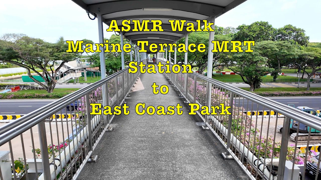 (Guide) ASMR Walk from Marine Terrace MRT Station to East Coast Park #singapore #asmr #pocket3