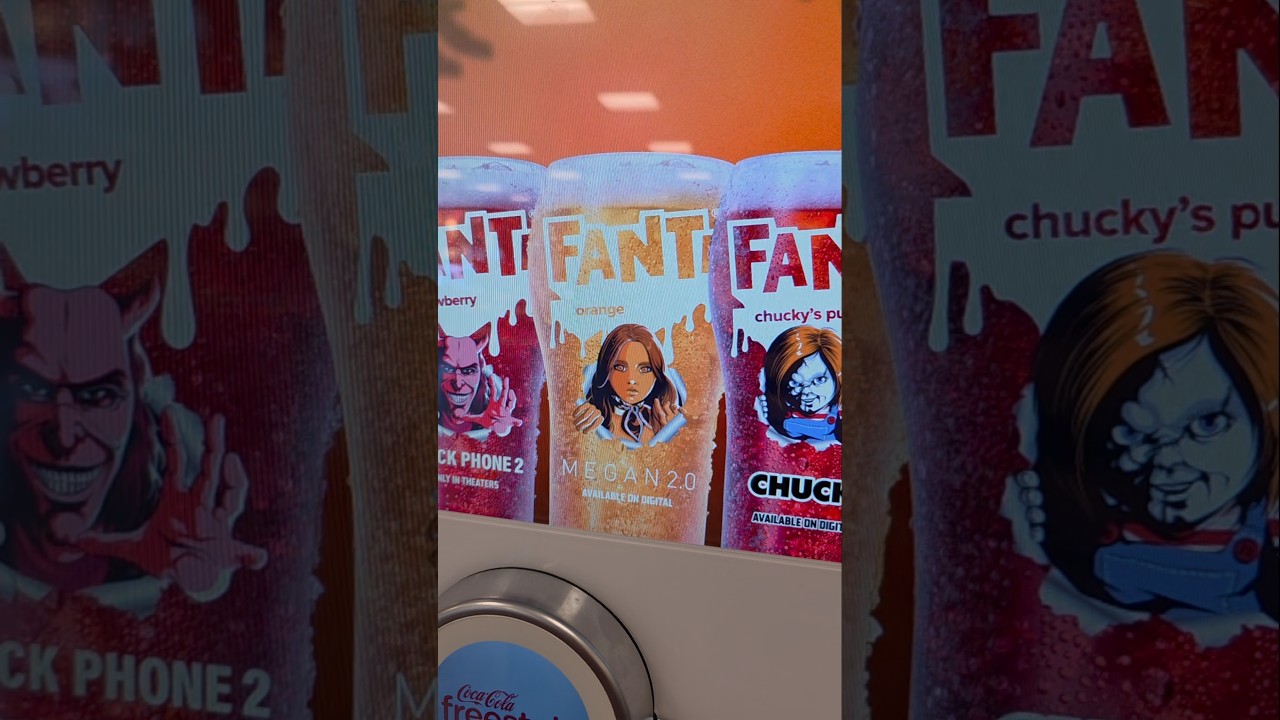 New horror themed Fanta flavors: M3GAN, Chucky, The Grabber, and More!