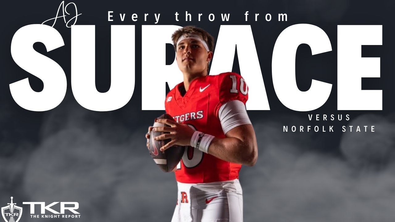 Every throw from AJ Surace versus Norfolk State - Rutgers Scarlet Knights Football