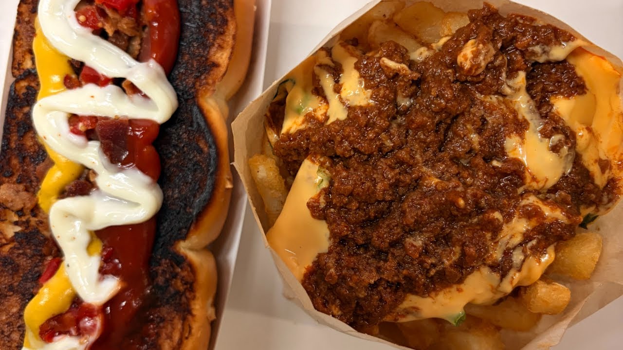 ASMR Dog Haus l Hot Dog and Chili Cheese Fries Mukbang