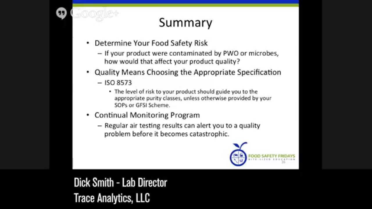 IFSQN Webinar - Navigating Food Grade Compressed Air Quality