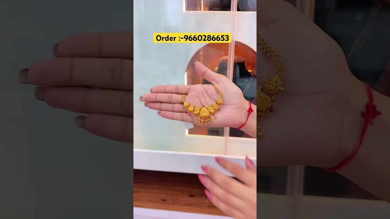New design designer, beautiful gold polish necklace with 65% discount on instant order #jewellery  ￼