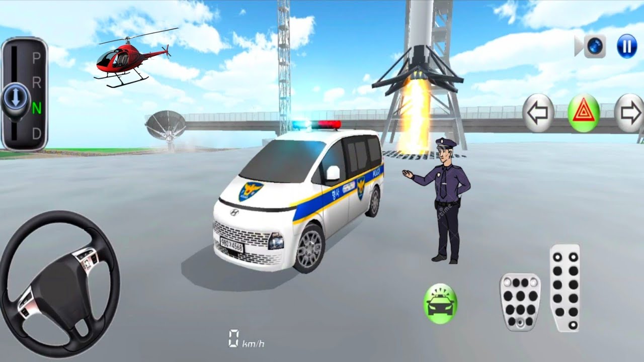 Space Travel with Rocket Launch & Police Staria Hyundai Van Car - 3D Driving Class 2026 New Gameplay