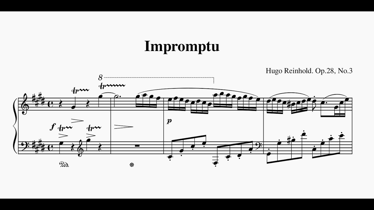 Reinhold, Hugo：Impromptu, Op.28 No.3 In c Sharp minor