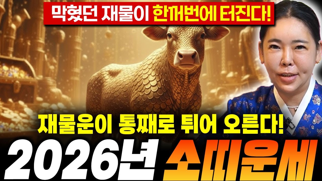 ✨2026년 병오년 소띠운세✨막혔던 재물운이 한꺼번에 들어온다! 49년생 61년생 73년생 85년생 97년생 소띠운세