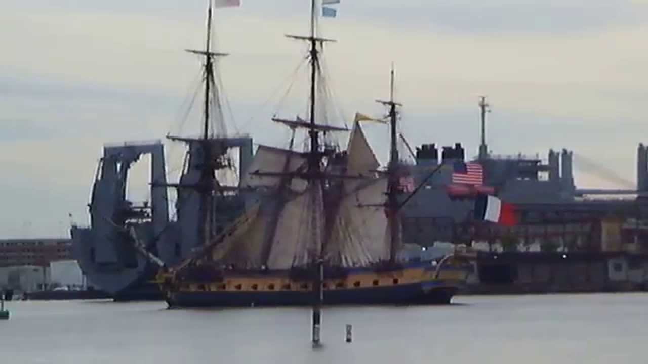 Arrival of Hermione at Baltimore - Passing Fort McHenry