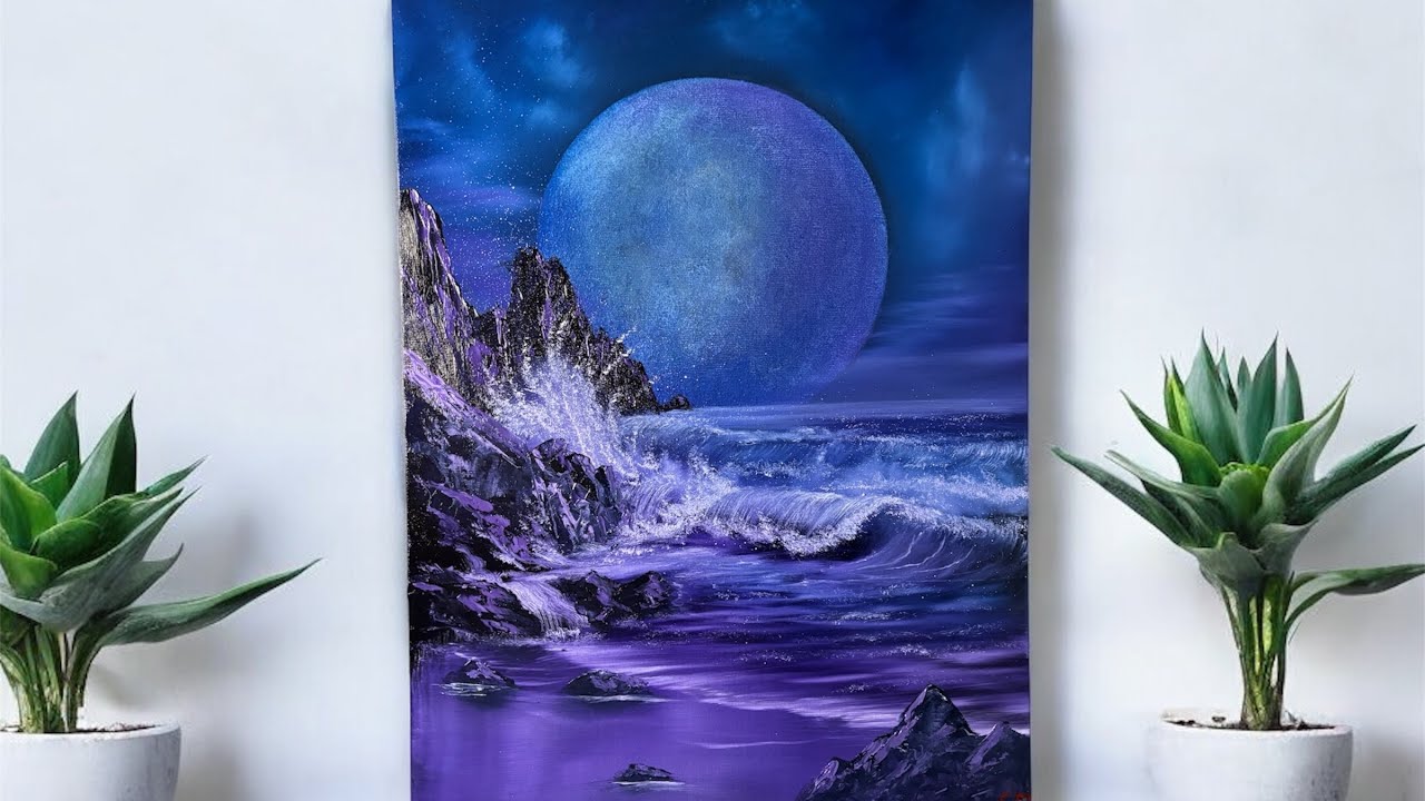 How to paint a Seascape Oil Painting 564 Relaxing Art ASMR Wet on wet
