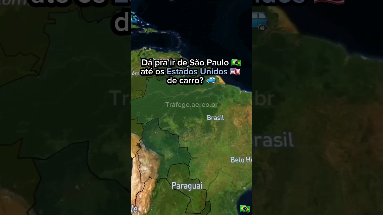 D&aacute; pra ir de de S&atilde;o Paulo at&eacute; os Estados Unidos de carro? 🇺🇸🚙