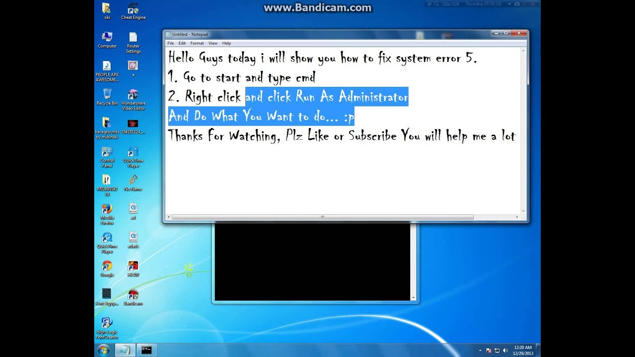 Command Prompt - How to fix system error 5