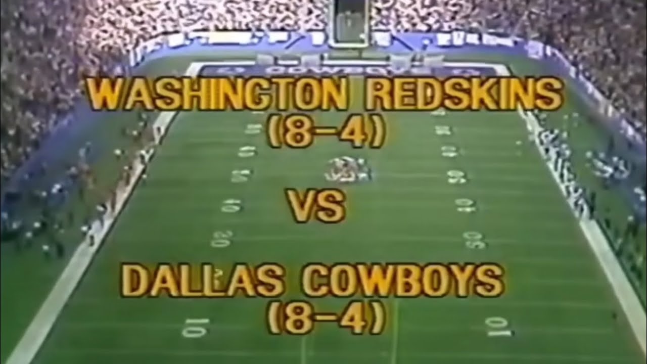 1975 Dallas Cowboys vs Washington Redskins Week 13 (Broadcast+Pat Summerall Commentary)