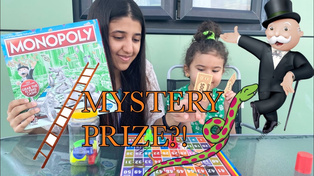 SNAKES AND LADDERS CHALLENGE! What is the MYSTERY PRIZE?! *who wins?!* TEAM BLUE vs TEAM YELLOW