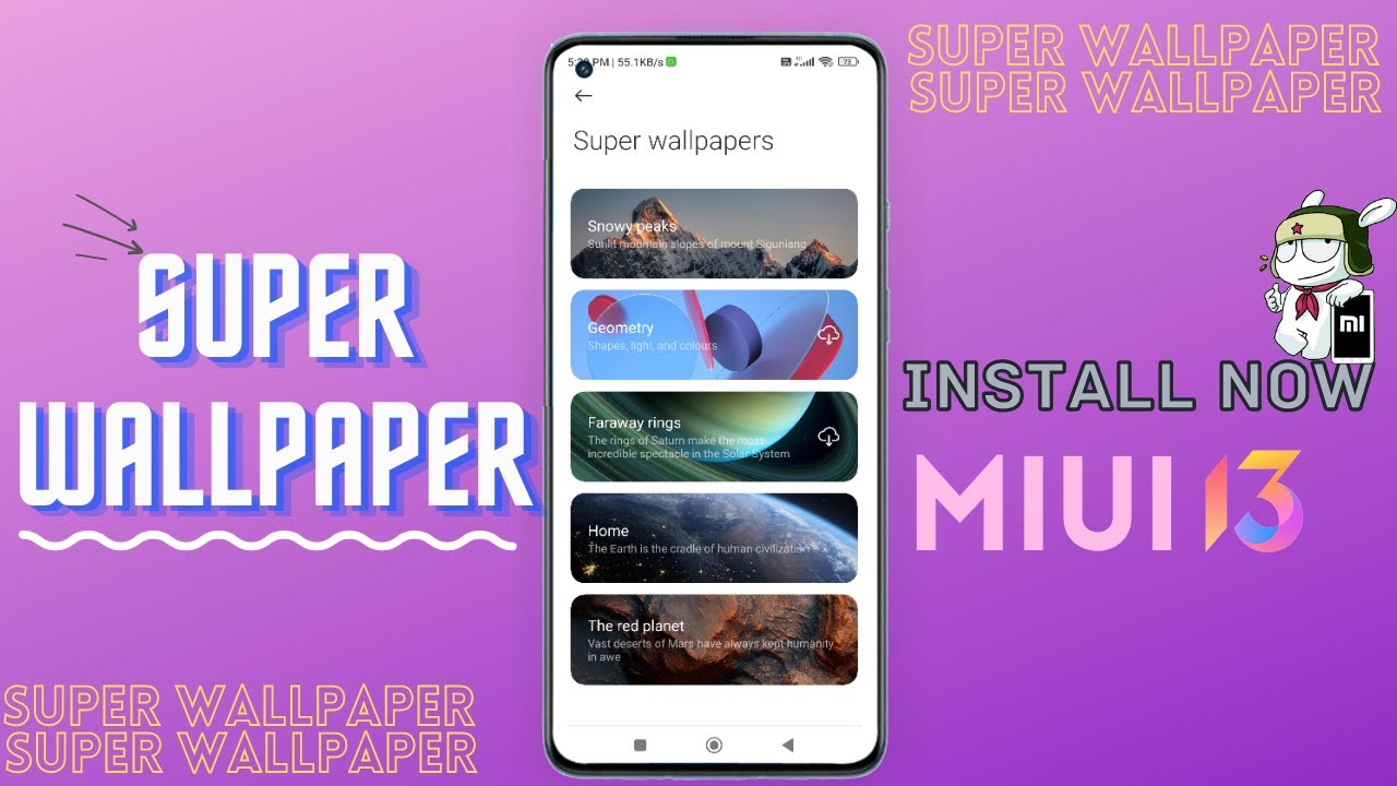 Super Wallpaper Install Now in MIUI 13 Devices | No Lag, No Issues, | Install Now | Technical Arts 😍