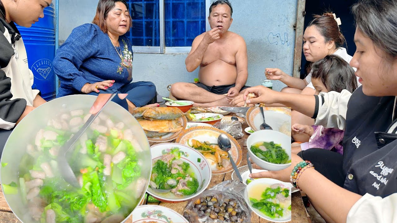 Cooking & Eating Cambodian Food - Family Lunch Time in Phnom Penh City 2026