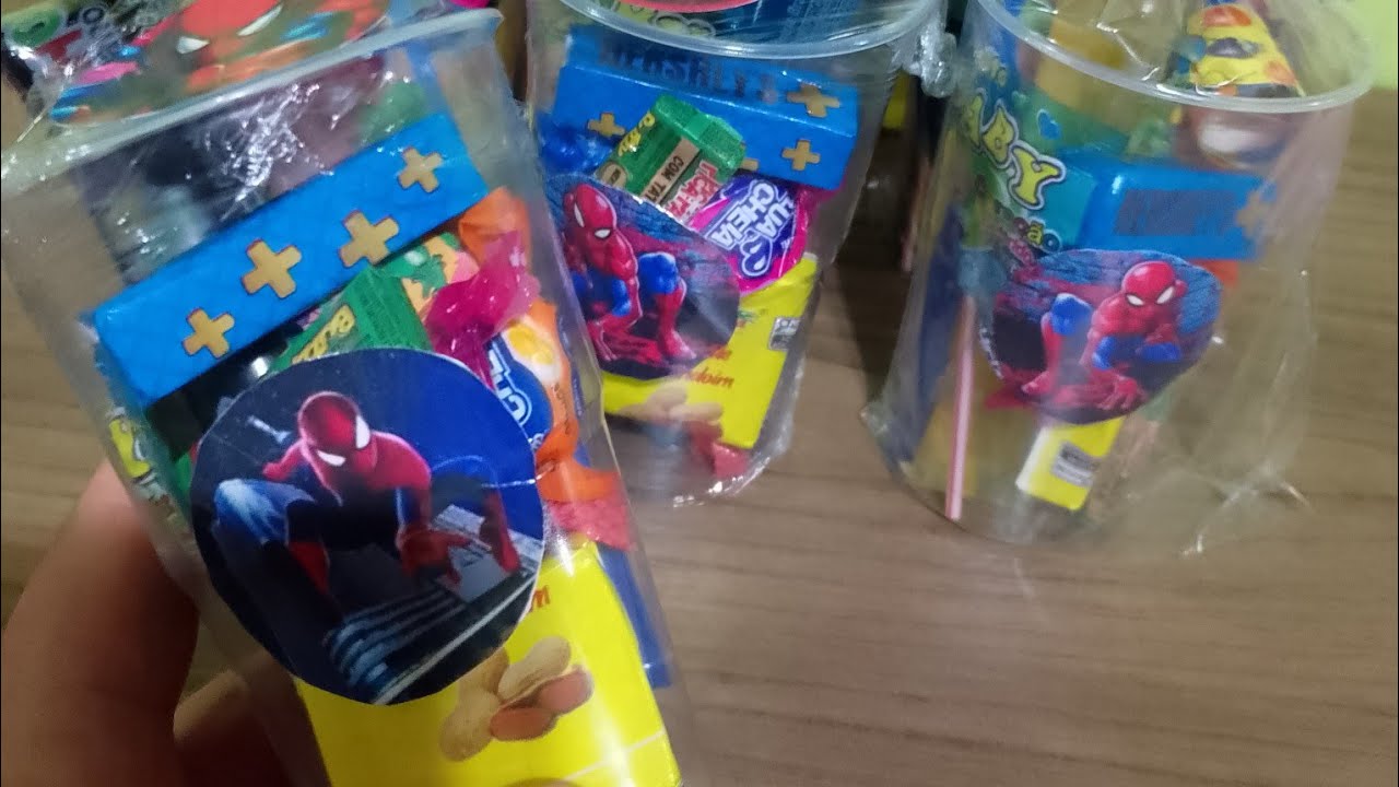 Copinho de lembrancinhas do homem aranha 