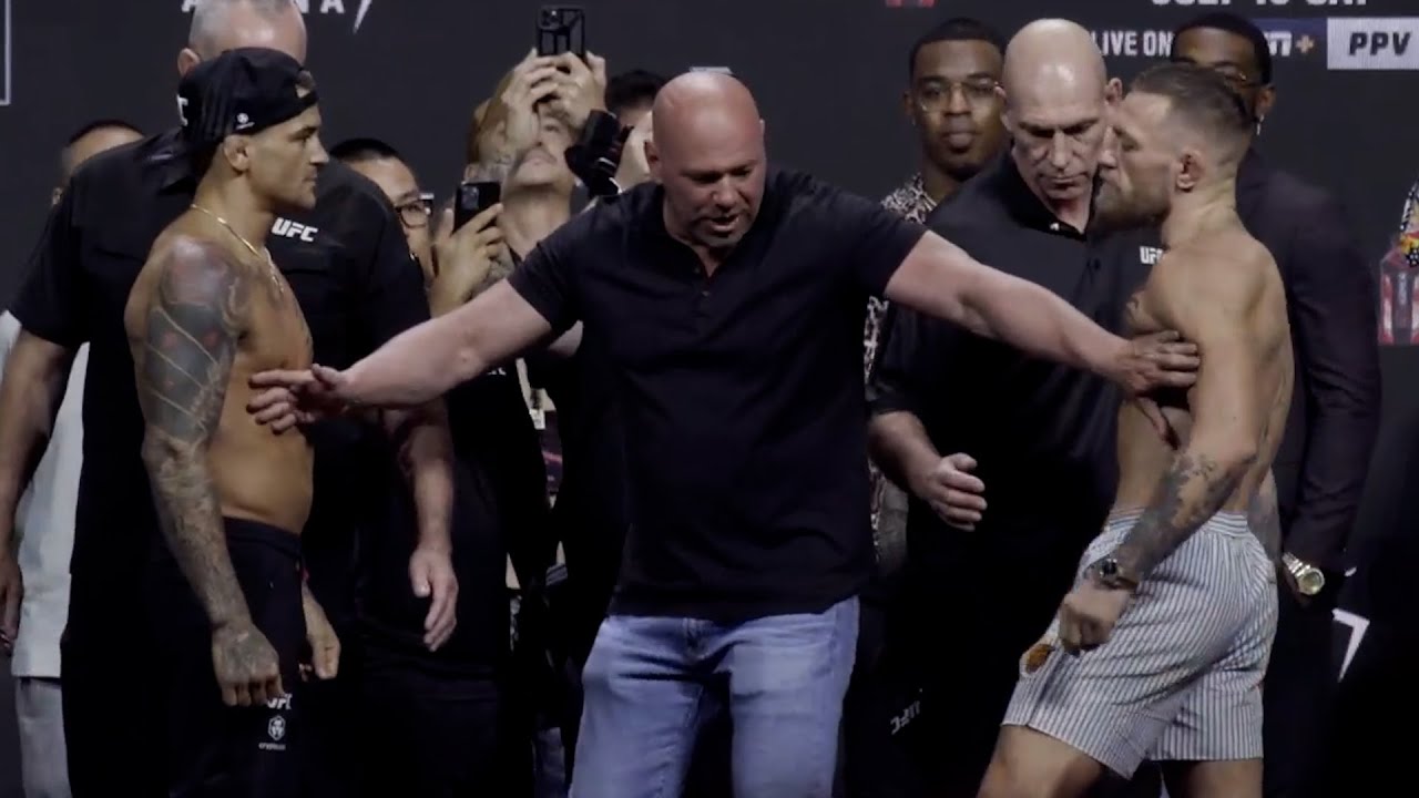 Dustin Poirier vs. Conor McGregor 3 Heated Staredown At UFC 264 Weigh-Ins | MMA Fighting