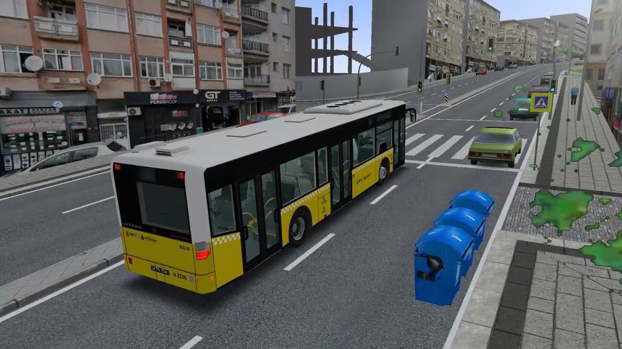 OMSI 2 Beykoz haritasında Üsküdar’da Mercedes-Benz Citaro ile deneme sürüşü