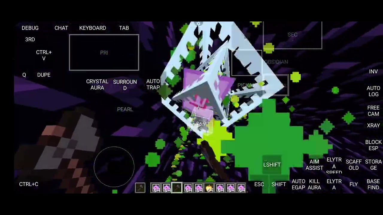 Fastest crystal aura config [Meteor Client]