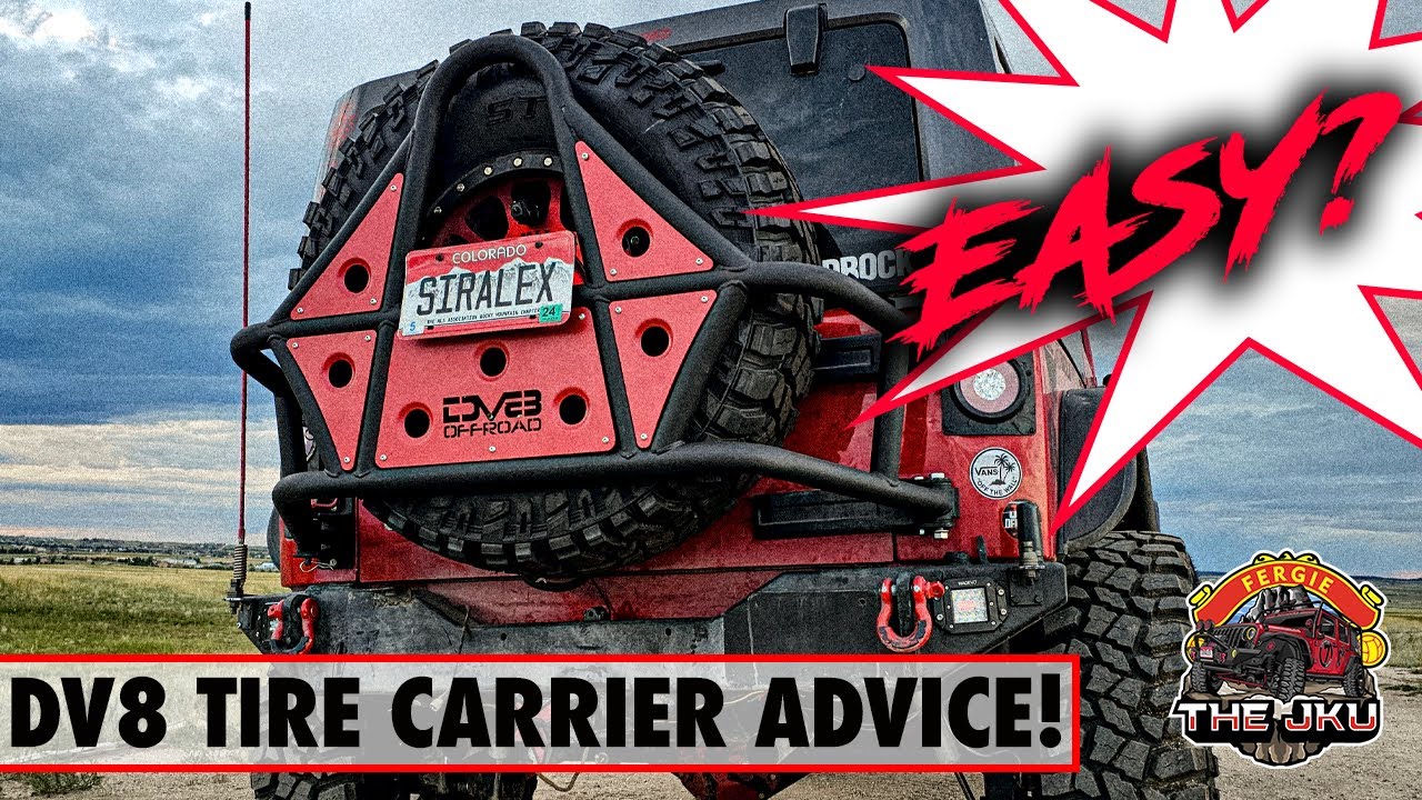 Putting a DV8 Tire Carrier on my Jeep Wrangler and loving it