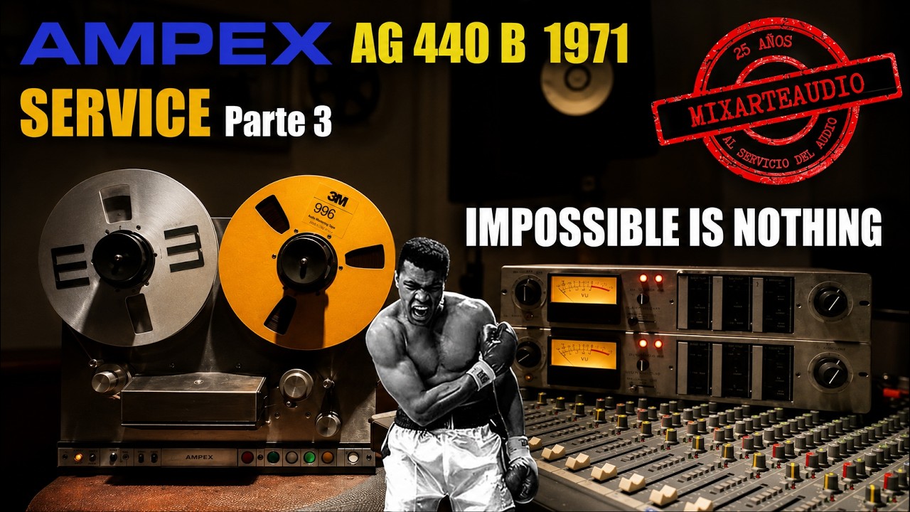 AMPEX AG 440 B STEREO 1971 - SERVICE + AUDIO TEST Parte 3  ☢️🛠️👨‍🔧🎛️🎚️🔊🟢