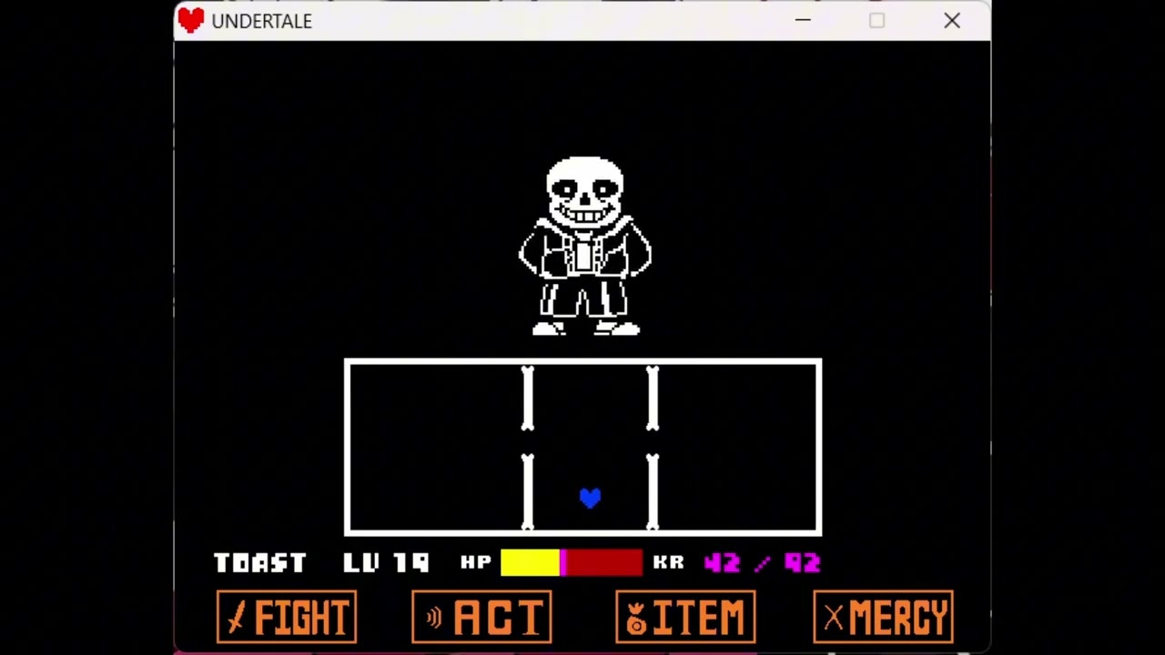 getting cooked by sans..