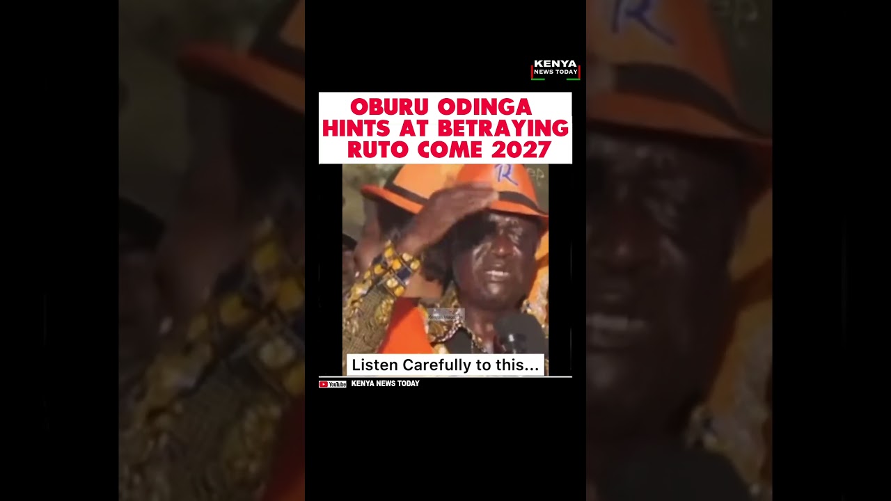 OBURU ODINGA HINTS AT BETRAYING RUTO COME 2027 
