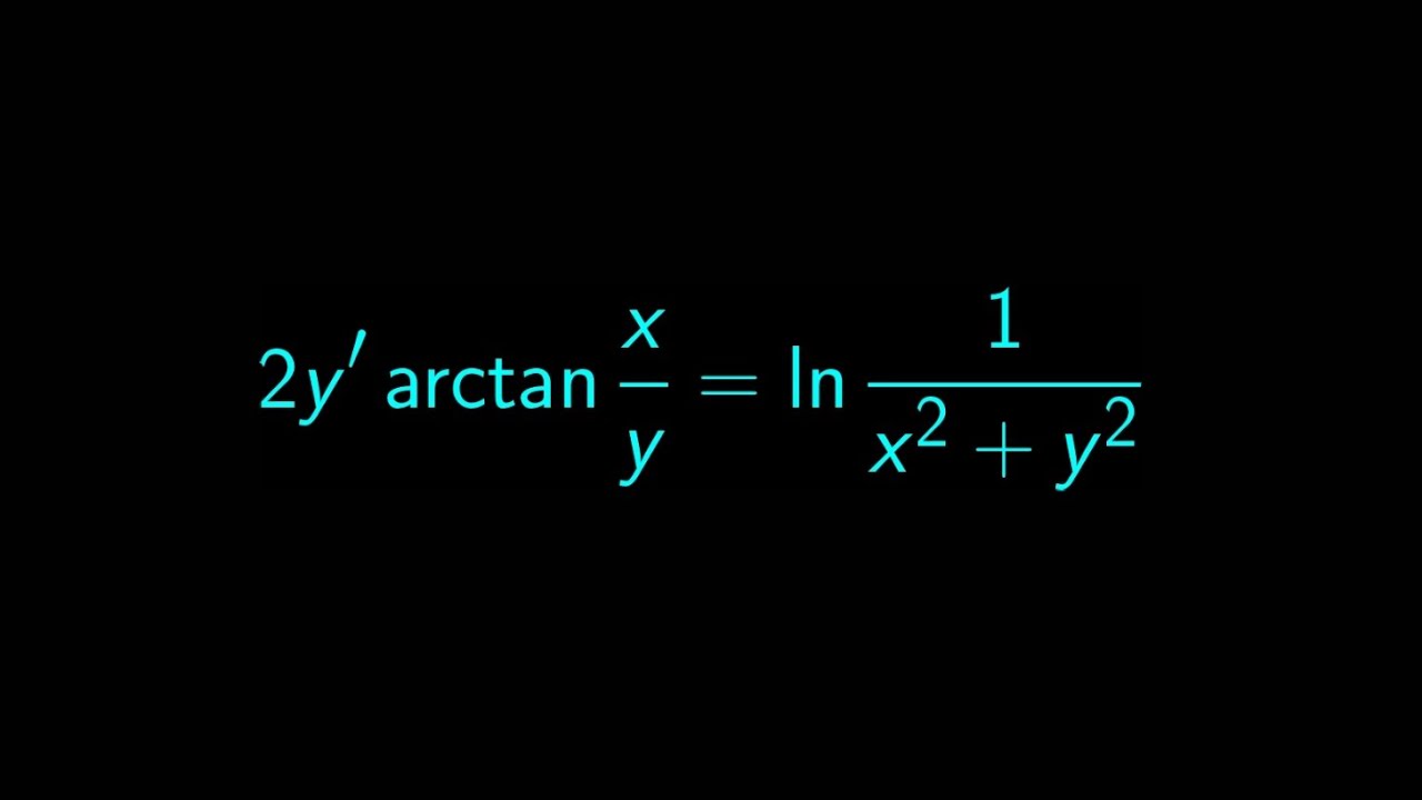A fun little differential equation for the weekend