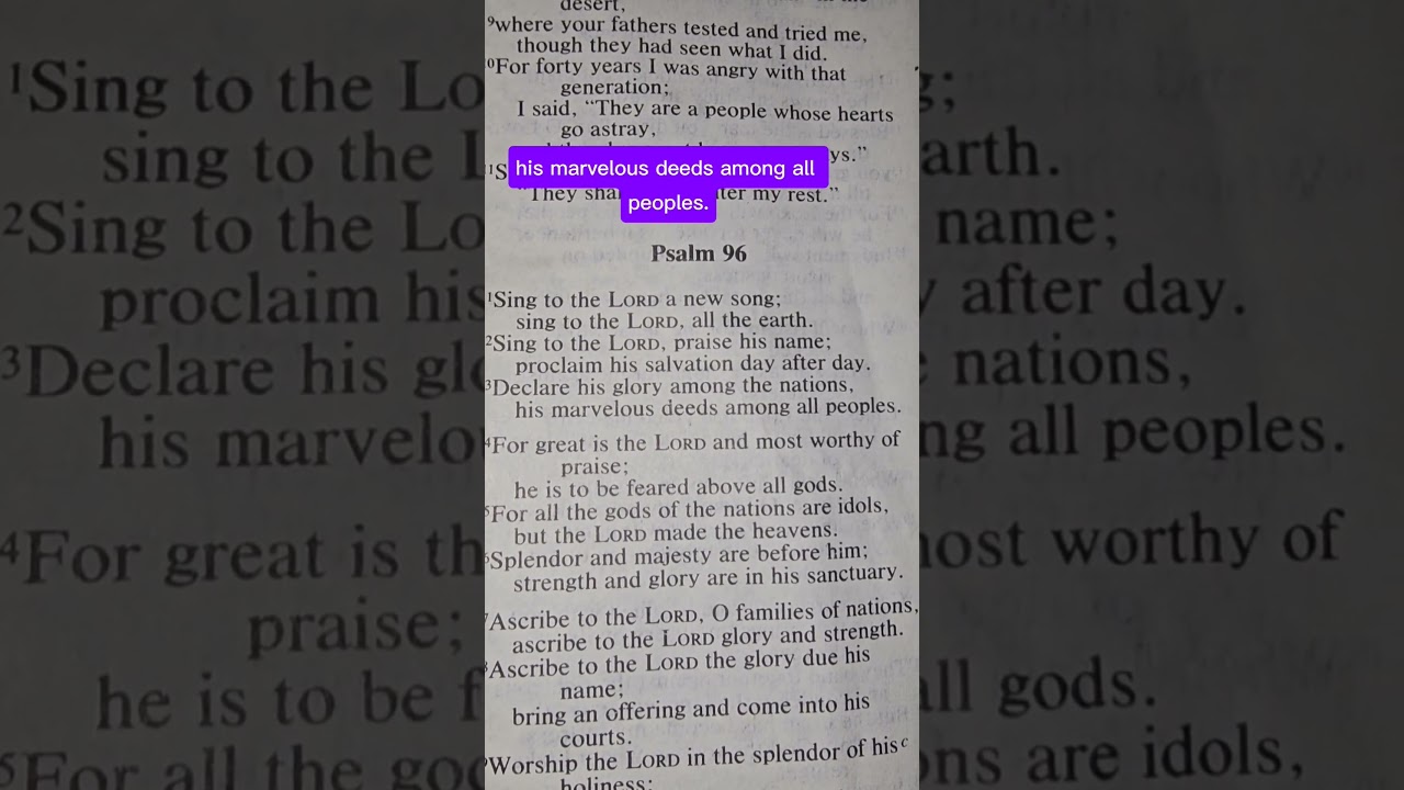 Psalm 96 verses 1-4