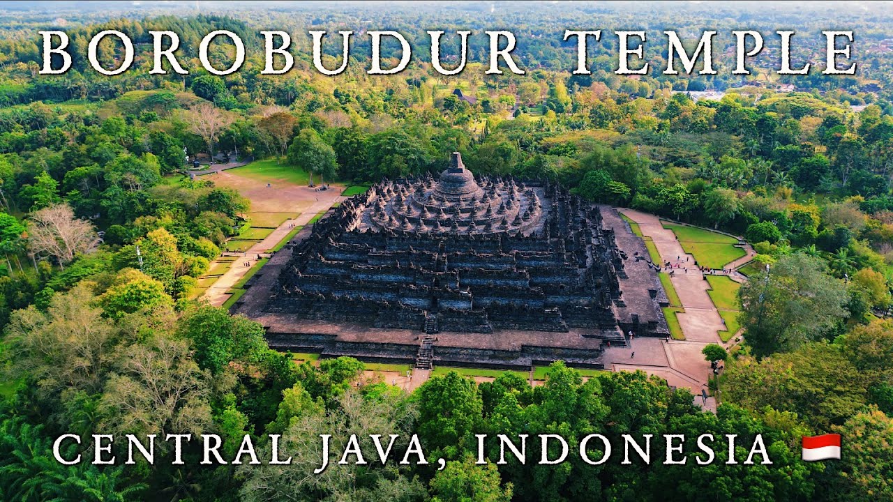 [4K Drone Film] Borobudur, Indonesia 🇮🇩 Largest Buddhist Temple in the World | With Calm Piano Music