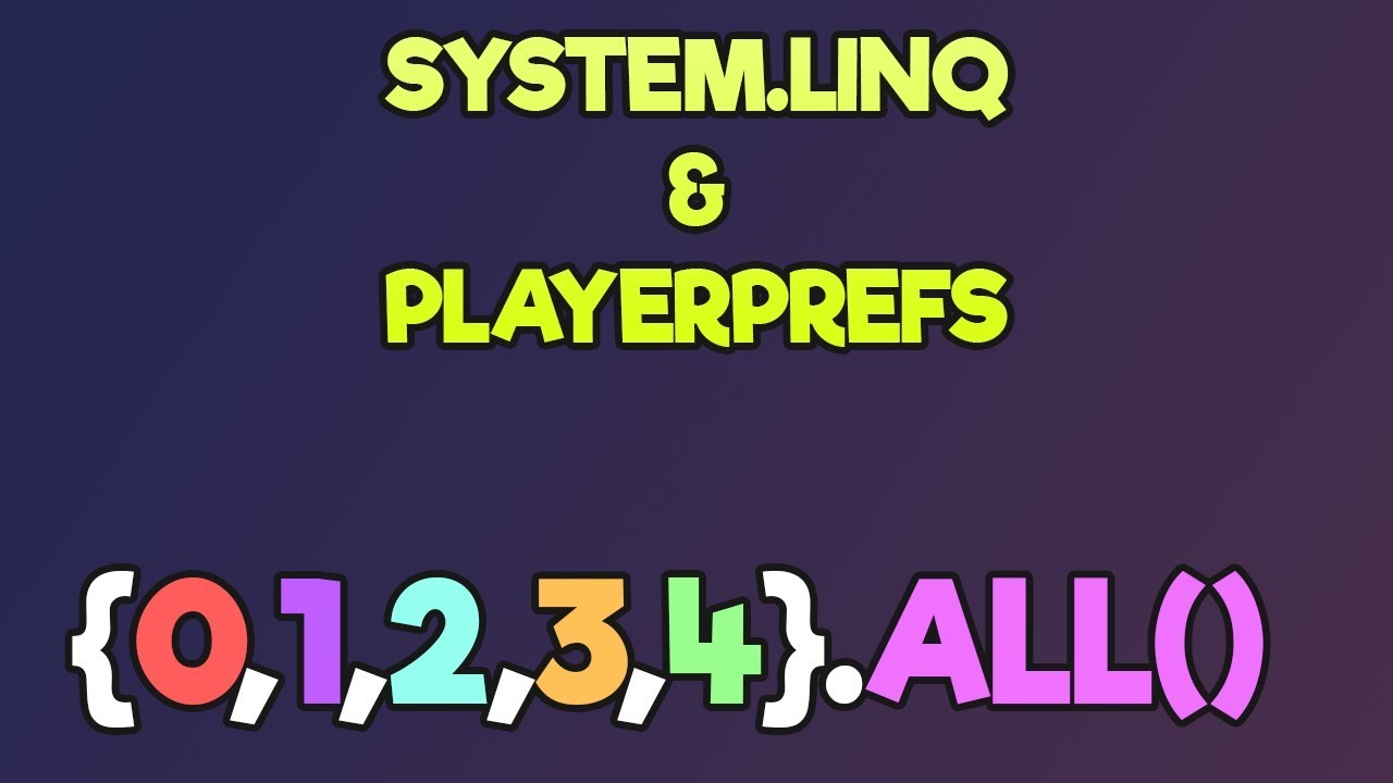 Unity3D - PlayerPrefs and Cool Tricks With Arrays(2019)