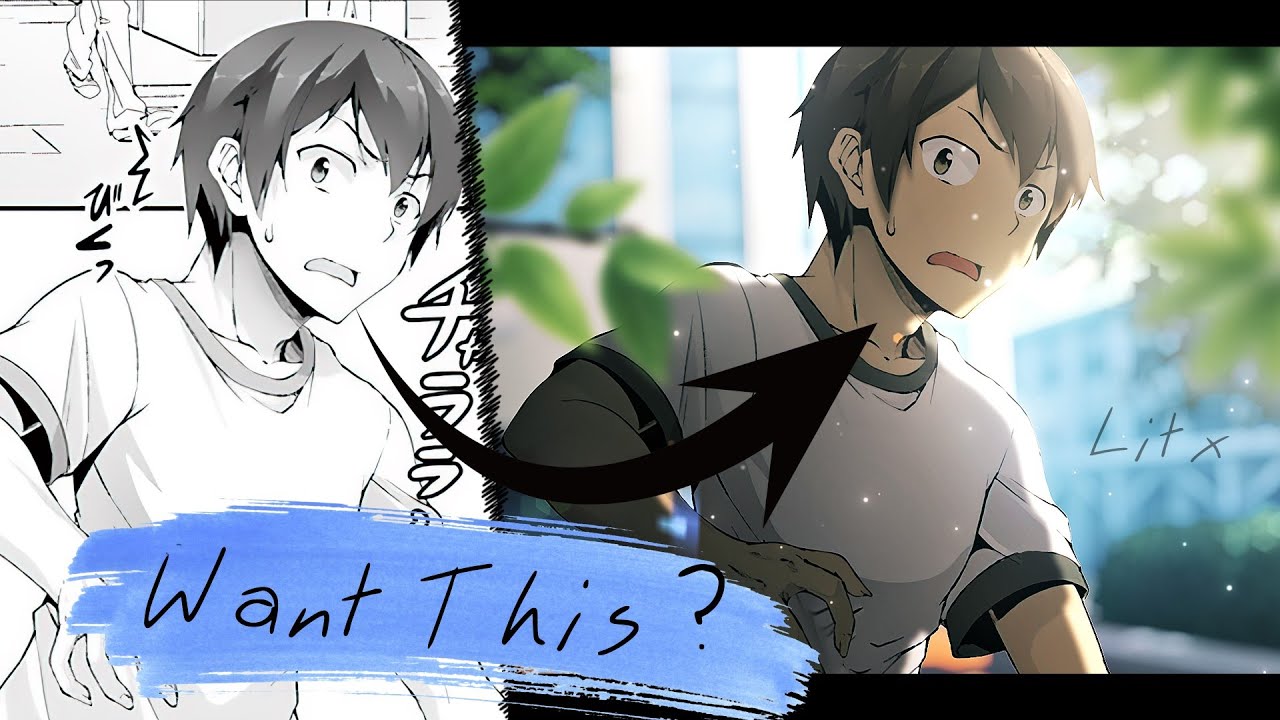 DETAILED MANGA EDIT TUTORIAL !! ( manga download , coloring , animating , compositing )